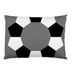 Pentagons Decagram Plain Black Gray White Triangle Pillow Case (two Sides) by Alisyart