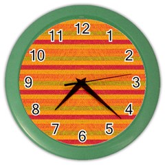 Lines Color Wall Clocks by Valentinaart