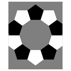 Pentagons Decagram Plain Black Gray White Triangle Drawstring Bag (small)