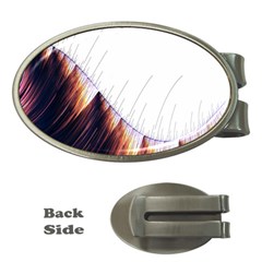 Abstract Lines Money Clips (oval)  by Simbadda