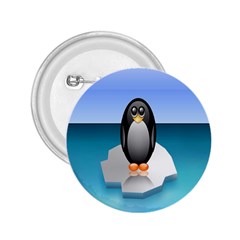 Penguin Ice Floe Minimalism Antarctic Sea 2 25  Buttons