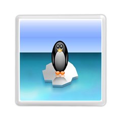 Penguin Ice Floe Minimalism Antarctic Sea Memory Card Reader (square) 