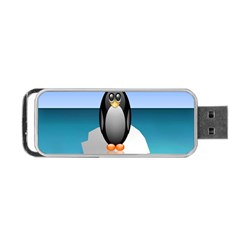 Penguin Ice Floe Minimalism Antarctic Sea Portable Usb Flash (one Side) by Alisyart