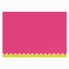 Pink Yellow Scallop Wallpaper Wave Large Glasses Cloth (2-side)