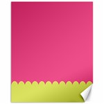 Pink Yellow Scallop Wallpaper Wave Canvas 11  x 14   10.95 x13.48  Canvas - 1