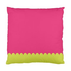 Pink Yellow Scallop Wallpaper Wave Standard Cushion Case (two Sides)