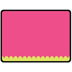 Pink Yellow Scallop Wallpaper Wave Fleece Blanket (large) 