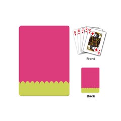 Pink Yellow Scallop Wallpaper Wave Playing Cards (mini) 