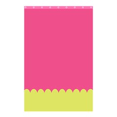 Pink Yellow Scallop Wallpaper Wave Shower Curtain 48  X 72  (small) 