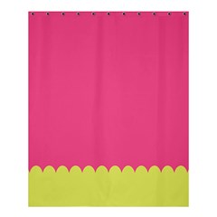 Pink Yellow Scallop Wallpaper Wave Shower Curtain 60  X 72  (medium)  by Alisyart