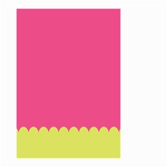 Pink Yellow Scallop Wallpaper Wave Small Garden Flag (two Sides)