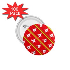 Panda Bear Face Line Red Yellow 1 75  Buttons (100 Pack) 