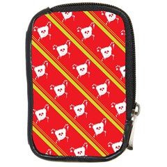 Panda Bear Face Line Red Yellow Compact Camera Cases