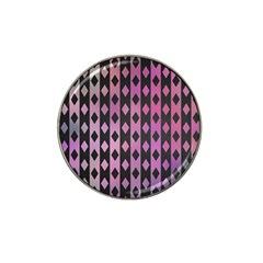 Old Version Plaid Triangle Chevron Wave Line Cplor  Purple Black Pink Hat Clip Ball Marker