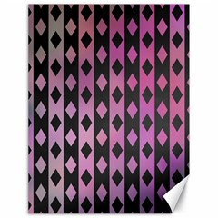 Old Version Plaid Triangle Chevron Wave Line Cplor  Purple Black Pink Canvas 18  X 24  