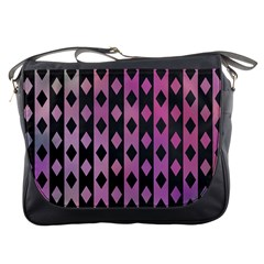 Old Version Plaid Triangle Chevron Wave Line Cplor  Purple Black Pink Messenger Bags