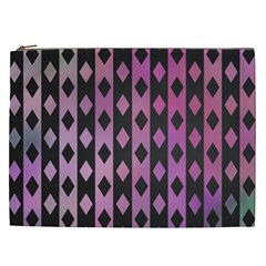 Old Version Plaid Triangle Chevron Wave Line Cplor  Purple Black Pink Cosmetic Bag (xxl)  by Alisyart