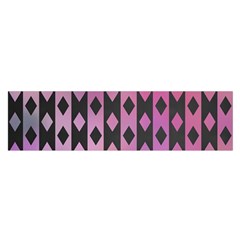 Old Version Plaid Triangle Chevron Wave Line Cplor  Purple Black Pink Satin Scarf (oblong) by Alisyart