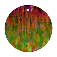 Abstract Trippy Bright Melting Ornament (Round)