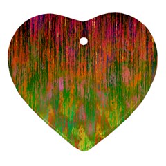 Abstract Trippy Bright Melting Ornament (heart) by Simbadda