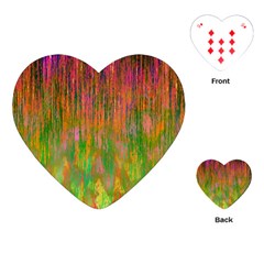 Abstract Trippy Bright Melting Playing Cards (Heart) 