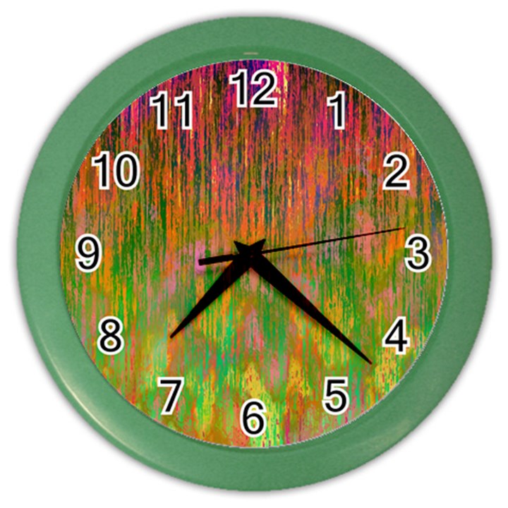 Abstract Trippy Bright Melting Color Wall Clocks