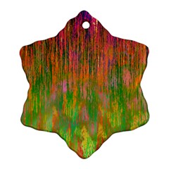 Abstract Trippy Bright Melting Snowflake Ornament (Two Sides)