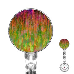 Abstract Trippy Bright Melting Stainless Steel Nurses Watch