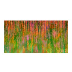 Abstract Trippy Bright Melting Satin Wrap