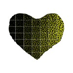 Pixel Gradient Pattern Standard 16  Premium Heart Shape Cushions Front