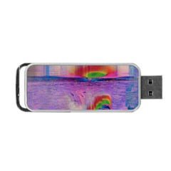 Glitch Art Abstract Portable Usb Flash (one Side) by Simbadda