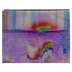 Glitch Art Abstract Cosmetic Bag (xxxl)  by Simbadda