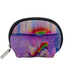 Glitch Art Abstract Accessory Pouches (small)  by Simbadda