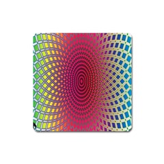 Abstract Circle Colorful Square Magnet by Simbadda