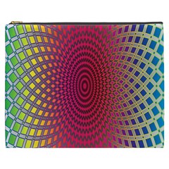 Abstract Circle Colorful Cosmetic Bag (xxxl)  by Simbadda