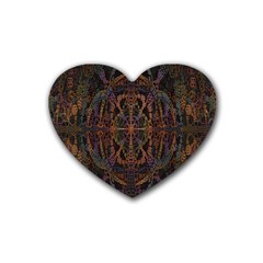 Digital Art Rubber Coaster (heart)  by Simbadda