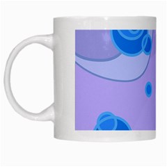 Purple Wave Circle Blue White Mugs by Alisyart