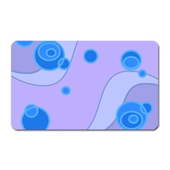 Purple Wave Circle Blue Magnet (rectangular)