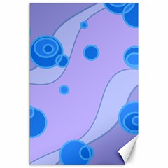 Purple Wave Circle Blue Canvas 24  X 36  by Alisyart