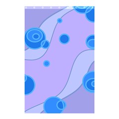 Purple Wave Circle Blue Shower Curtain 48  X 72  (small) 