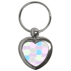 Pineapple Puffle Blue Pink Green Purple Key Chains (heart) 