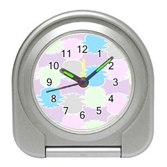 Pineapple Puffle Blue Pink Green Purple Travel Alarm Clocks