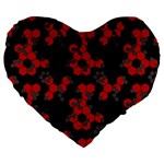 Red Digital Camo Wallpaper Red Camouflage Large 19  Premium Heart Shape Cushions Front