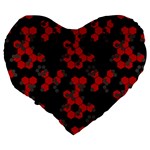 Red Digital Camo Wallpaper Red Camouflage Large 19  Premium Heart Shape Cushions Back