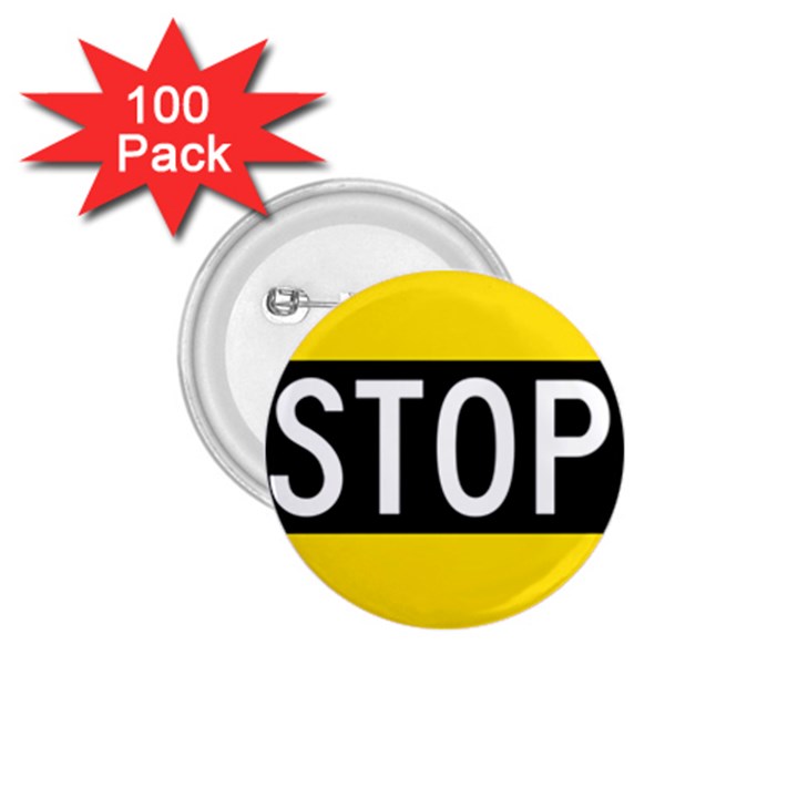 Road Sign Stop 1.75  Buttons (100 pack) 