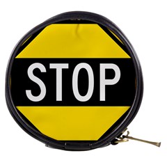 Road Sign Stop Mini Makeup Bags