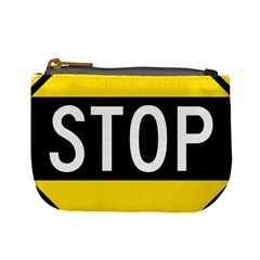 Road Sign Stop Mini Coin Purses