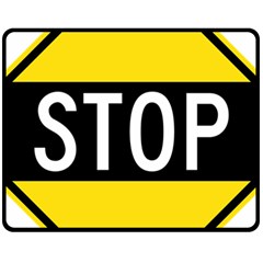 Road Sign Stop Fleece Blanket (medium) 