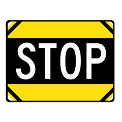 Road Sign Stop Fleece Blanket (small)