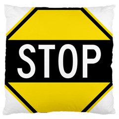Road Sign Stop Standard Flano Cushion Case (two Sides)